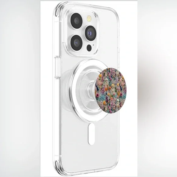 Boho Skeleton/wildflower MagSafe Popsocket (interchangeable) NWT - Picture 3 of 6
